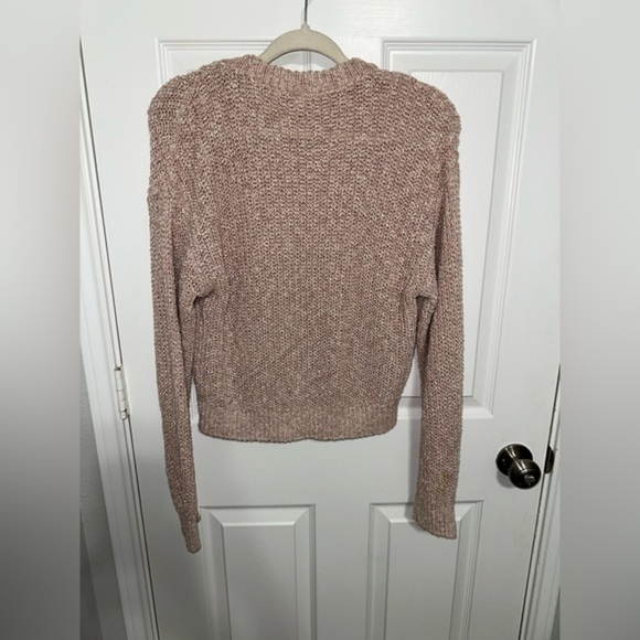 VERONICA BEARD Leah Crewneck Pullover Open Knit Sweater - Rose Gold - Size M - Picture 5 of 9